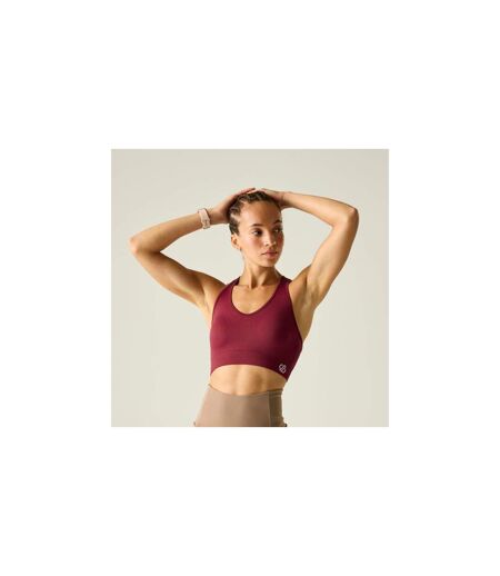 Brassière De Sport React Femme Rouge Foncé Dare 2B