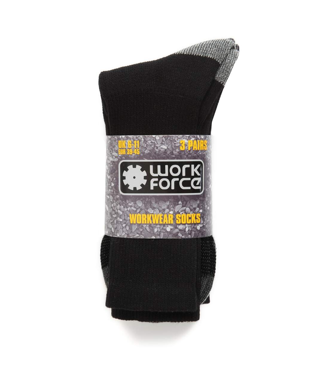 Chaussettes classic homme noir Work Force