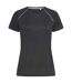 Stedman Womens Active Raglan T-Shirt (Black Opal)