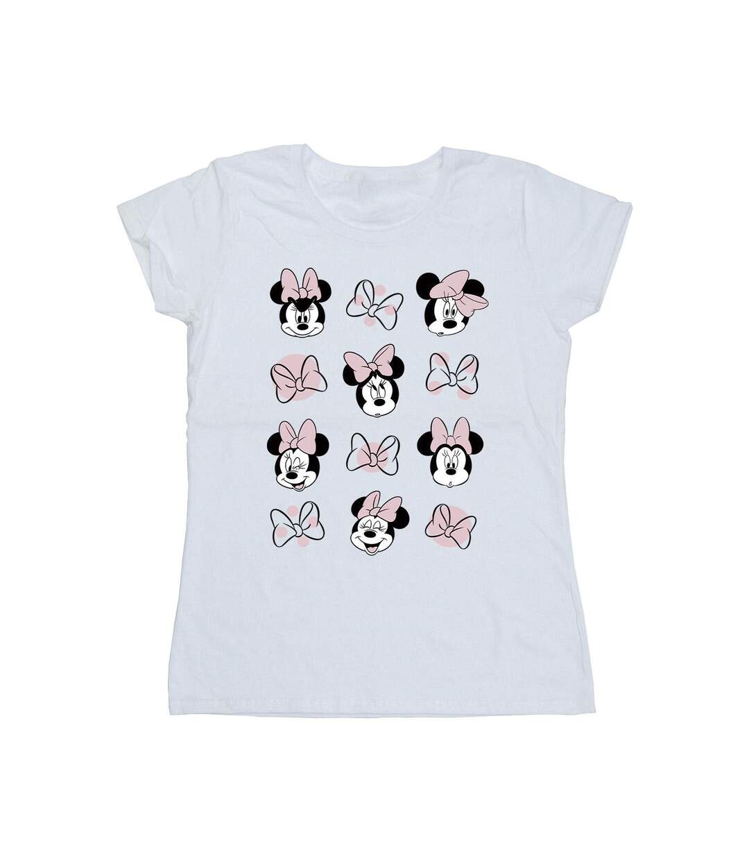 Disney T-shirt en coton multiple Minnie Mouse Femme/Ladies (Blanc) - UTBI33175-1
