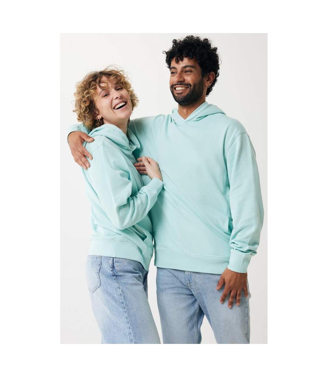 Unisex adult yengo recycled cotton side pocket hoodie royal blue Iqoniq-2