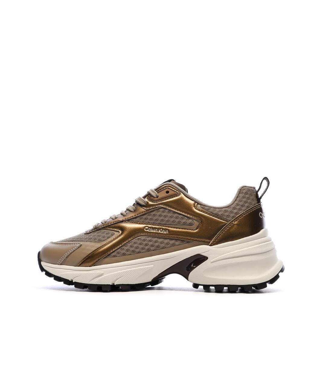 Baskets marron femme calvin klein jeans hike run ckstripe-1