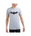 T-Shirt gris homme dc comics bat logo mens-1
