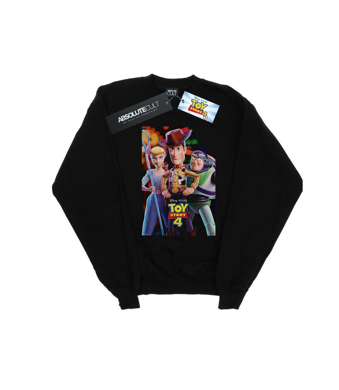Disney Sweatshirt Womens/Ladies Toy Story 4 Buzz Woody And Bo Peep Poster (Noir) - UTBI42219-1