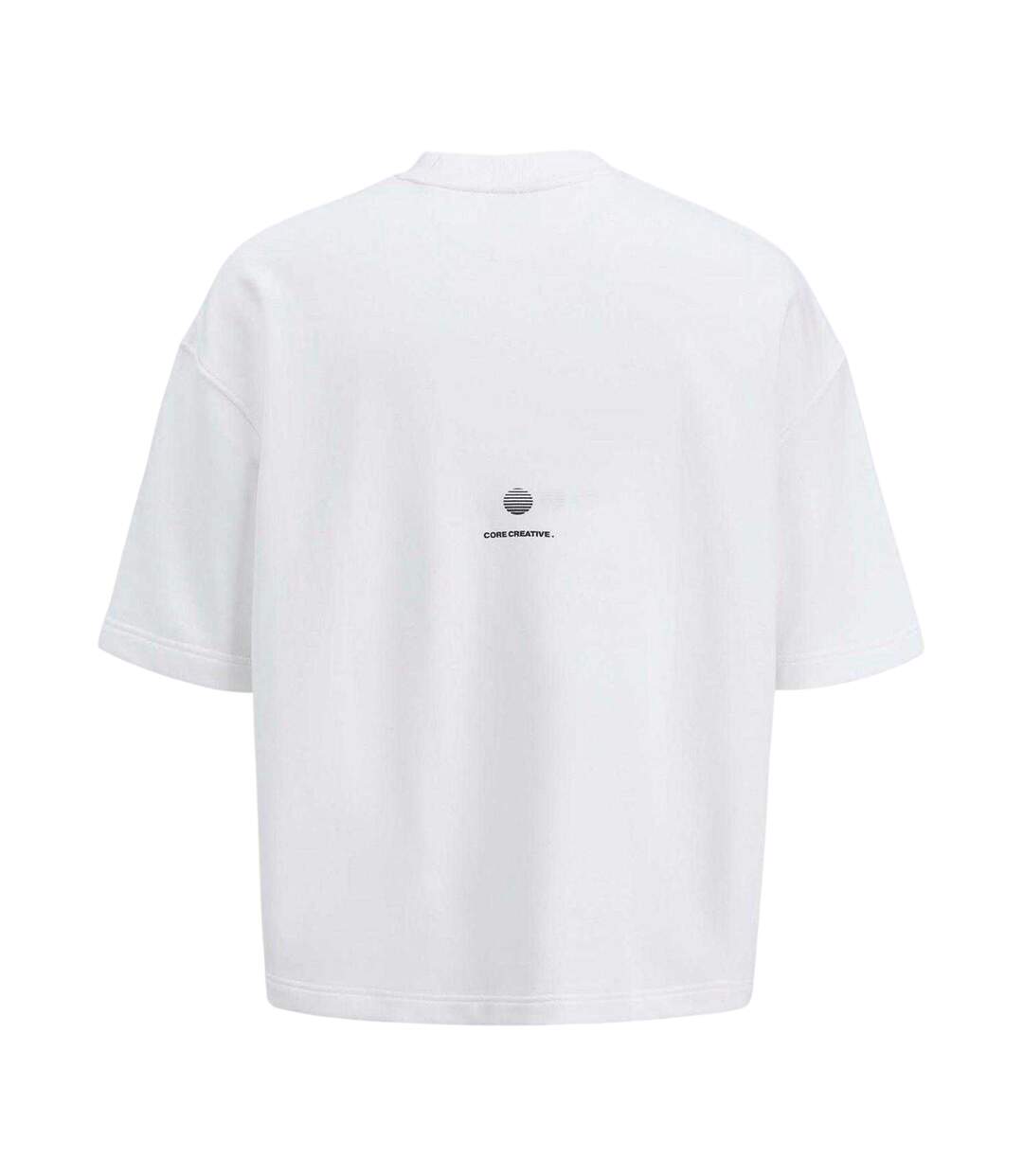 Sweat Motif/style Logo Homme Blanc Vif Jack And Jones-3