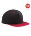 Lot de 2  casquettes adulte noir/rouge Beechfield