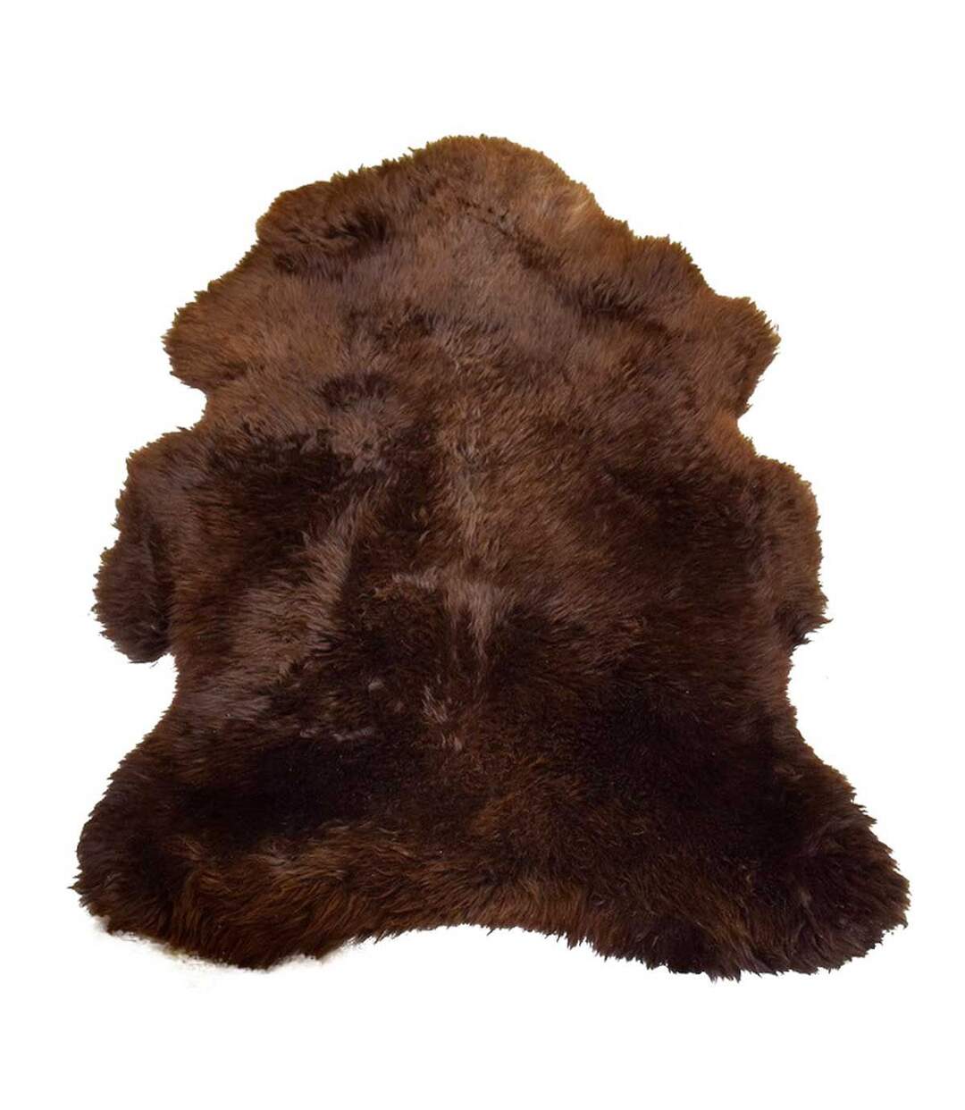 Tapis Imitation Fourrure Peau 71x107cm Marron-1