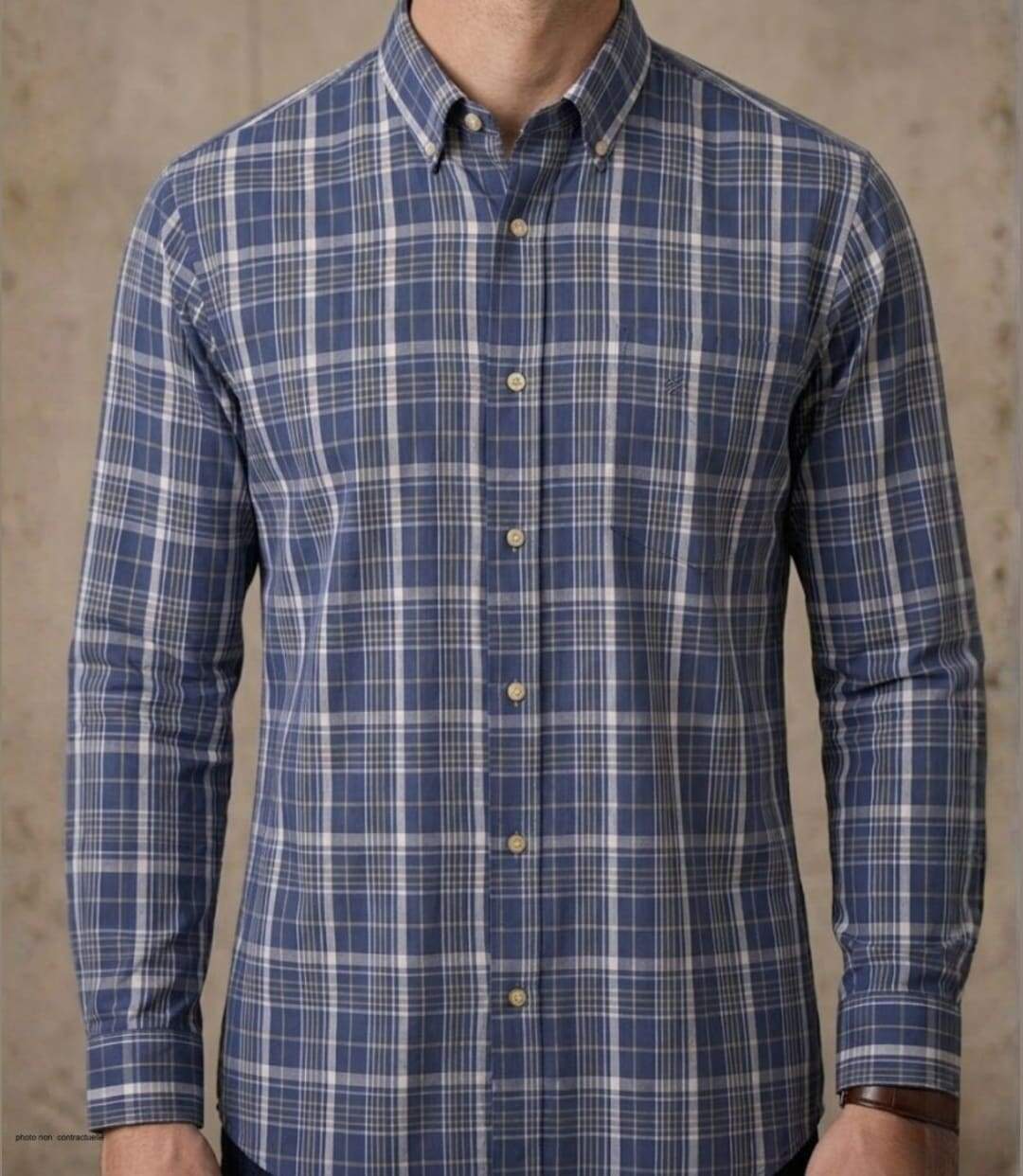 SEDETEX M031 - Chemise à carreaux manches longues pour homme avec coupe confort et repassage facile-1