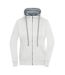 Veste À Capuche Lifestyle Femme Blanc Cassé Gris Chiné James And Nicholson-1