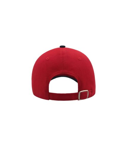 Atlantis - Lot de 2 casquettes en coton épais - Adulte (Rouge / Bleu marine) - UTAB433