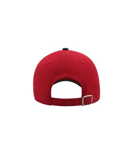 Lot de 2  casquettes en coton épais adulte rouge / bleu marine Atlantis