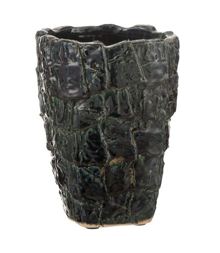 Vase Design en Céramique Akane 28cm Vert Pétrole