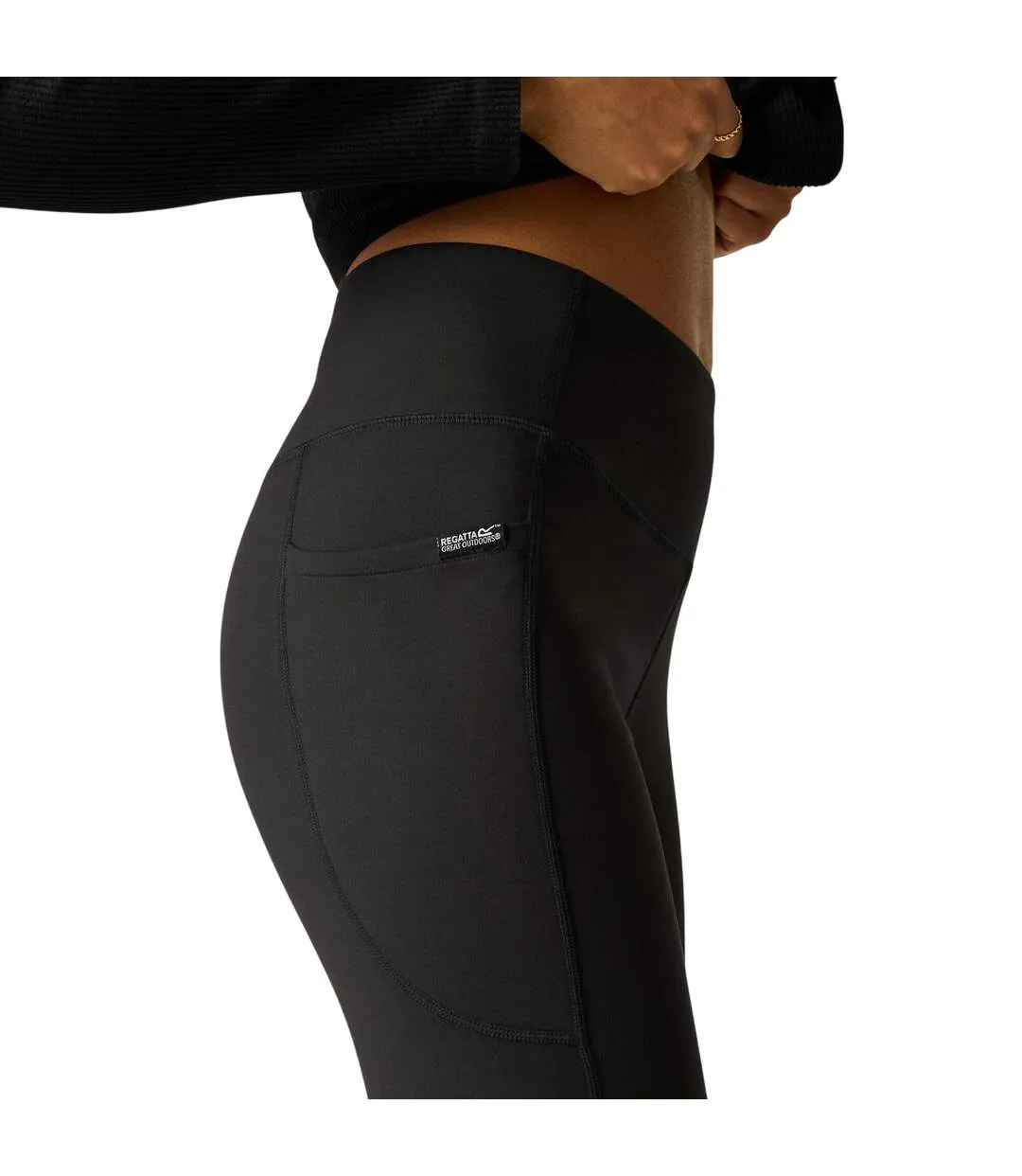 Legging Outdoor Comfort Femme Noir Regatta-4