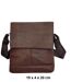 Sacoche bandoulière pour homme avec rabat - PVC vieilli - couleur marron-1