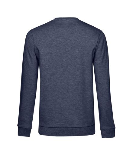 Sweat Manches Cousues Femme Bleu Marine Chiné B&C