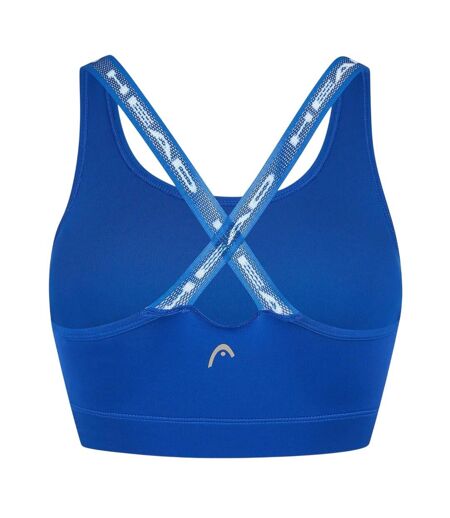 Womens/ladies Geometric Scoop Neck Sports Bra Multicoloured Head