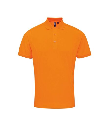 Premier Mens Coolchecker Pique Polo Shirt (Neon Orange)