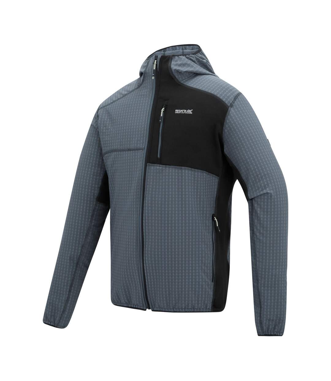 Mens Alven Full Zip Fleece Jacket Storm Grey Black Regatta-4