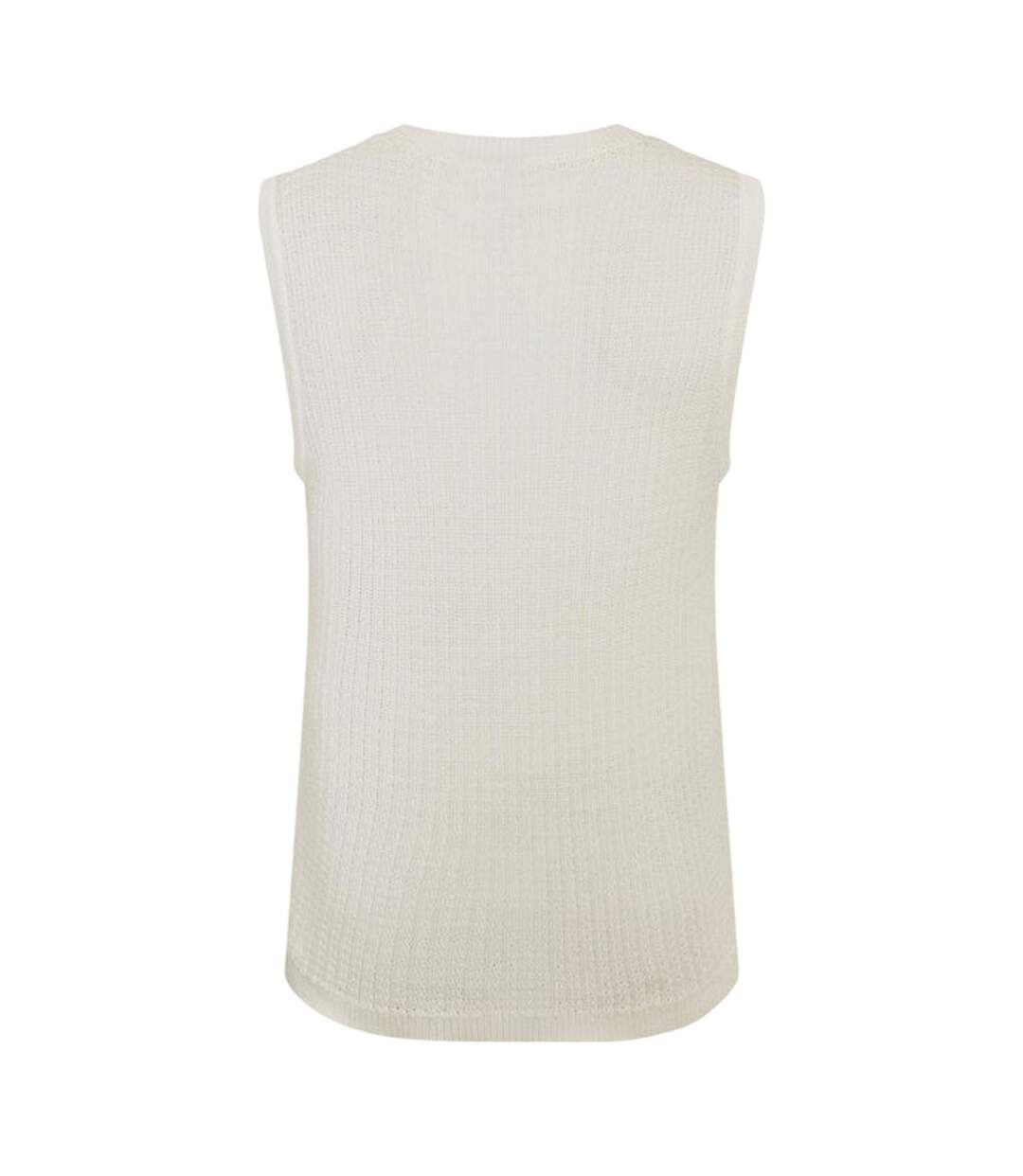 Womens/ladies Textured Crew Neck Vest Top Vintage White Jack Wills-3