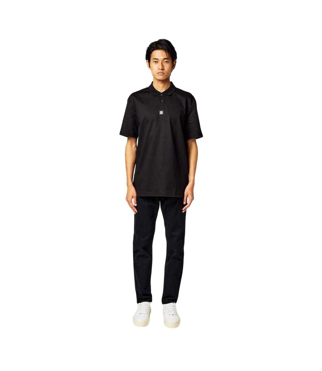 Mens Denim Straight Leg Jeans Black Boss-1