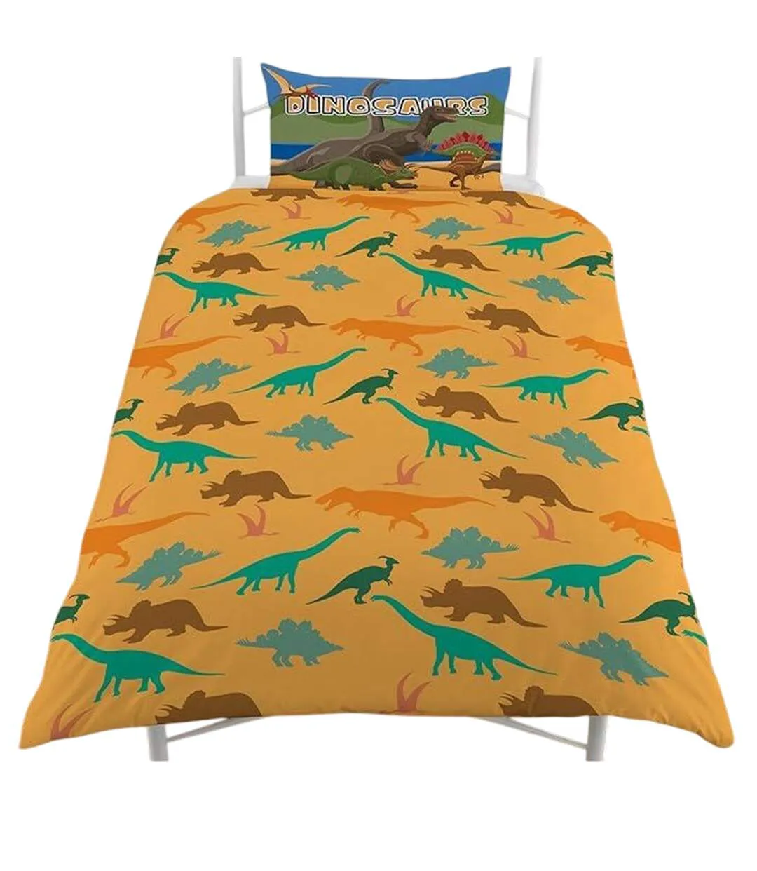 Dino Herd Reversible Duvet Set Multicoloured Floso-2