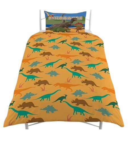 Dino Herd Reversible Duvet Set Multicoloured Floso