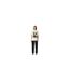 Womens/ladies Popper Detail Relaxed Fit Tracksuit Bottoms Black Hugo-1