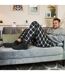 THMO - Homme Chaussettes de Lit Polaire Antidérapantes Chaudes-4