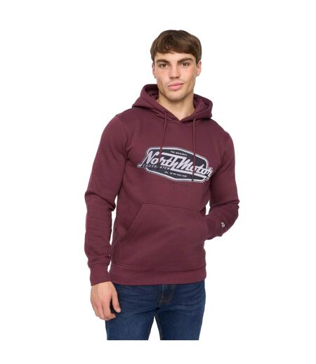 Mens Hellmere Hoodie Rum Raisin Crosshatch