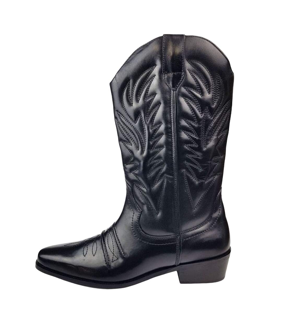 Bottes western hommes noir Woodland