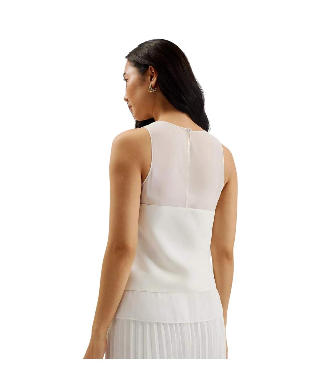 Débardeur Sans Manches Femme Blanc Cassé Ted Baker-3