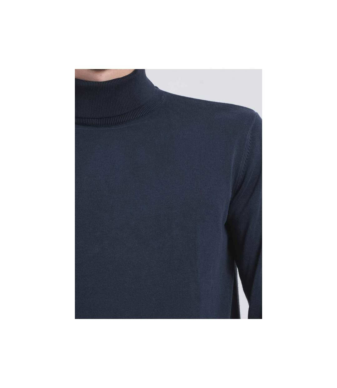 Pull col roulé pur coton LODIRK-3