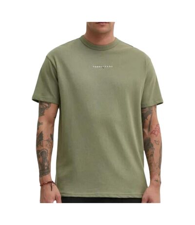 T-Shirt kaki homme tommy hilfiger linear0 - l