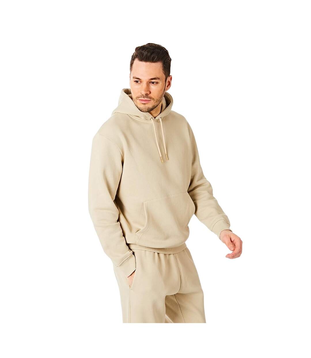 Mens pull over hoodie sand RIPT Essentials-4