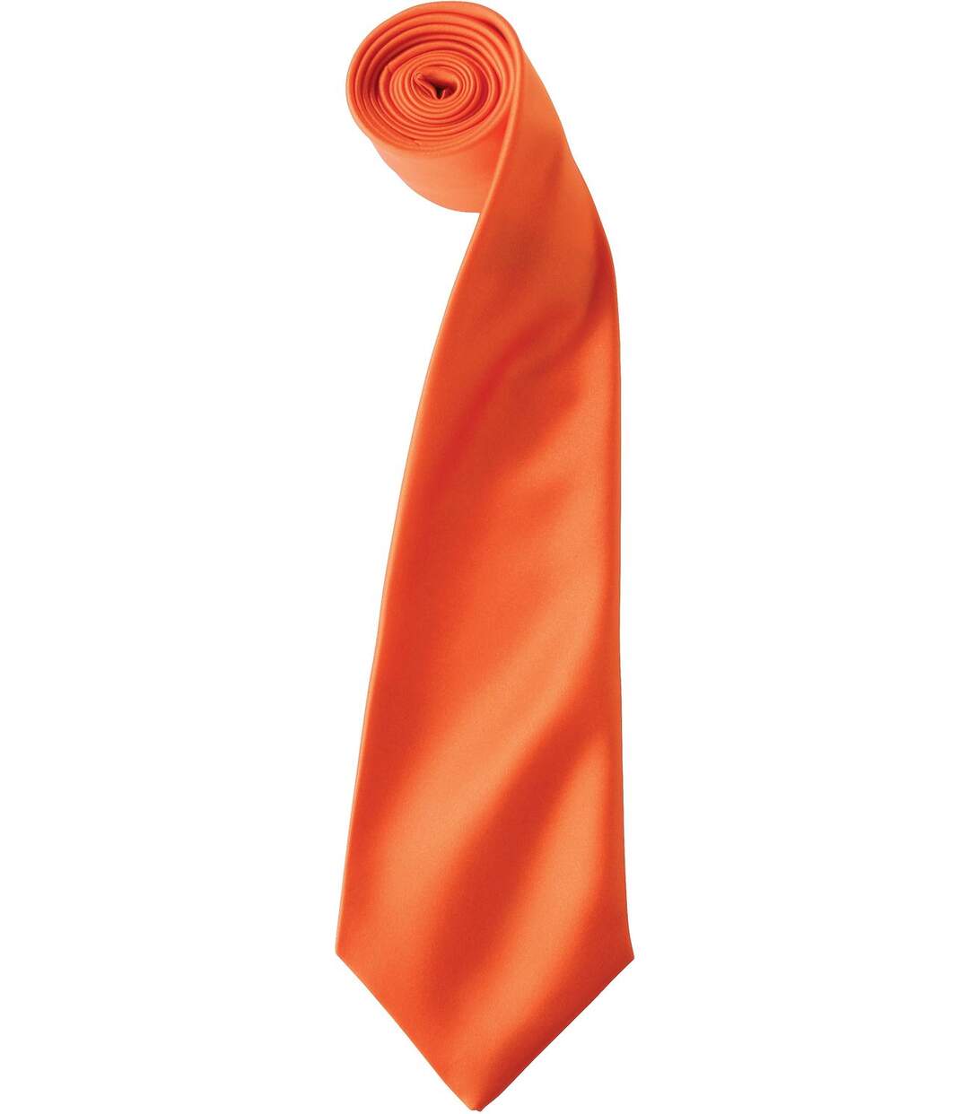 Cravate satin unie - PR750 - orange-2