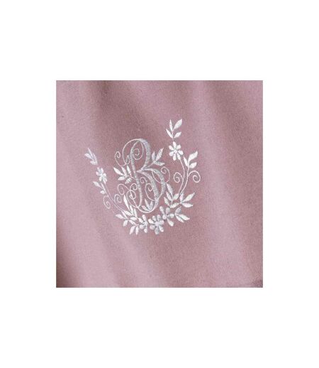 Nappe Brodée Bonheur 140x240cm Rose