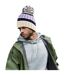 Bonnet Rayé Hygge Blanc Lilas Beechfield-1