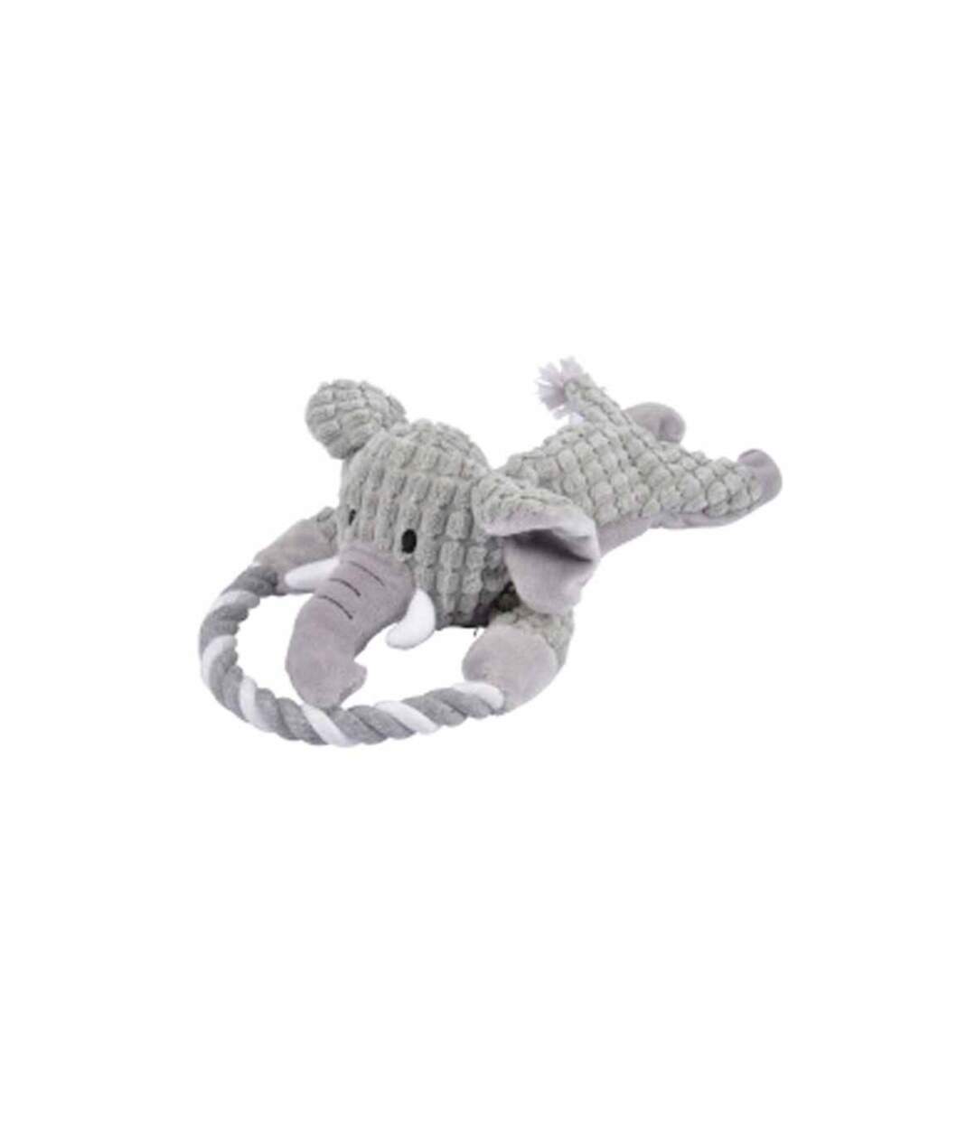 Peluche pour Chien Éléphant 21cm Gris-1