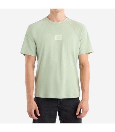 Mens layered box logo t-shirt frosty green Umbro