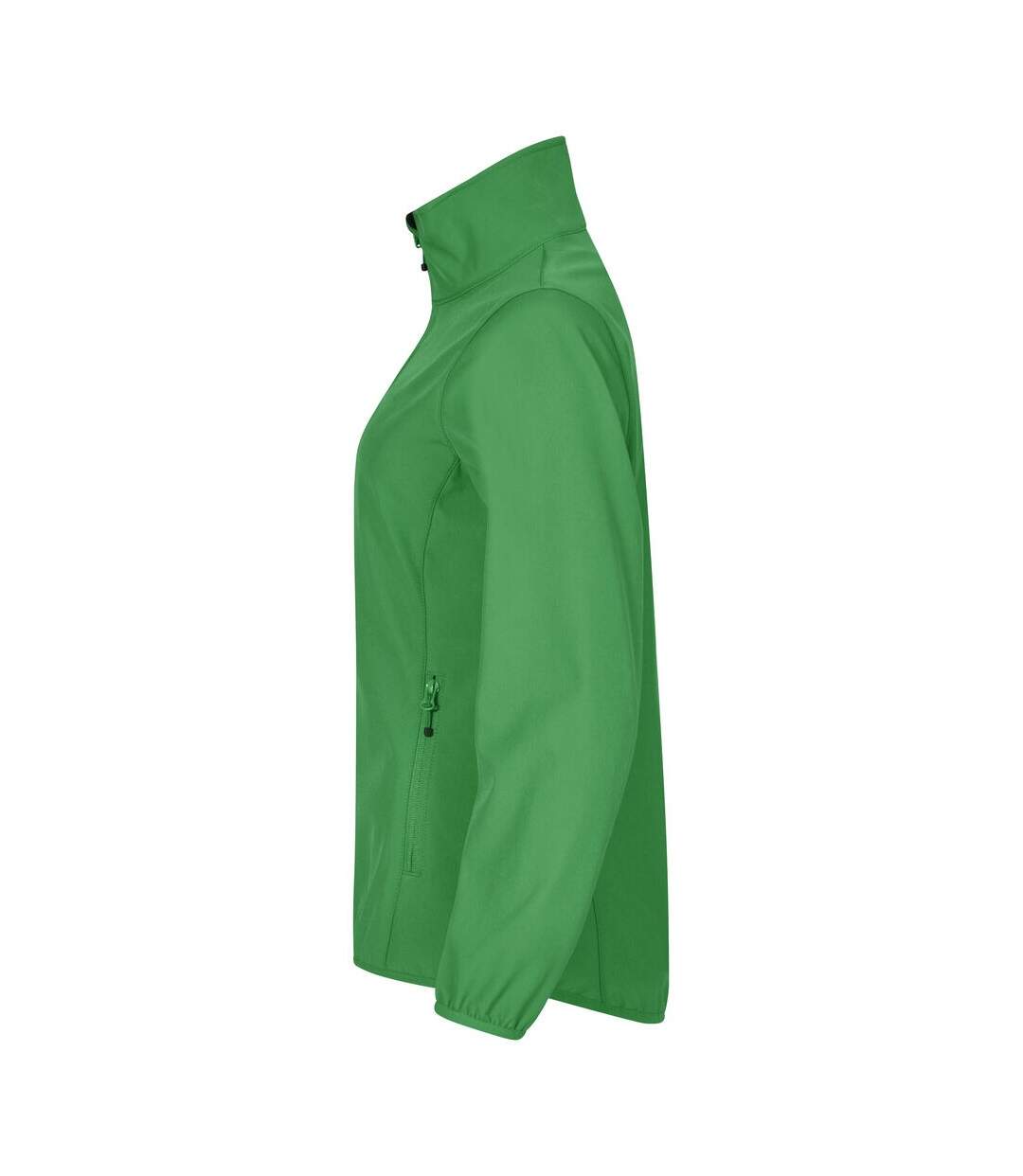 Womens/ladies Classic Soft Shell Jacket Apple Green Clique-4