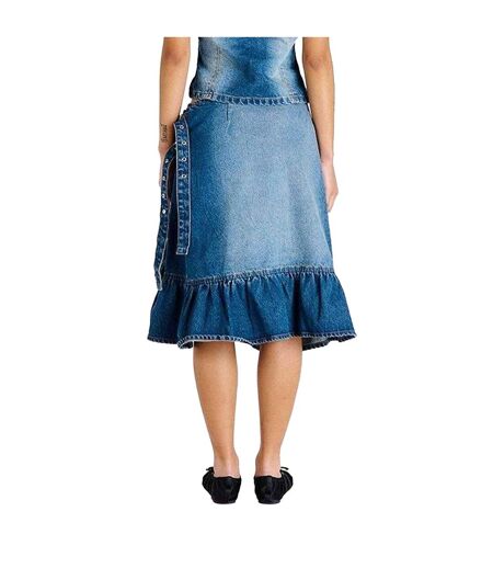 Jupe Motif/style Boucle Gail Femme Bleu Sombre Délavé The Ragged Priest