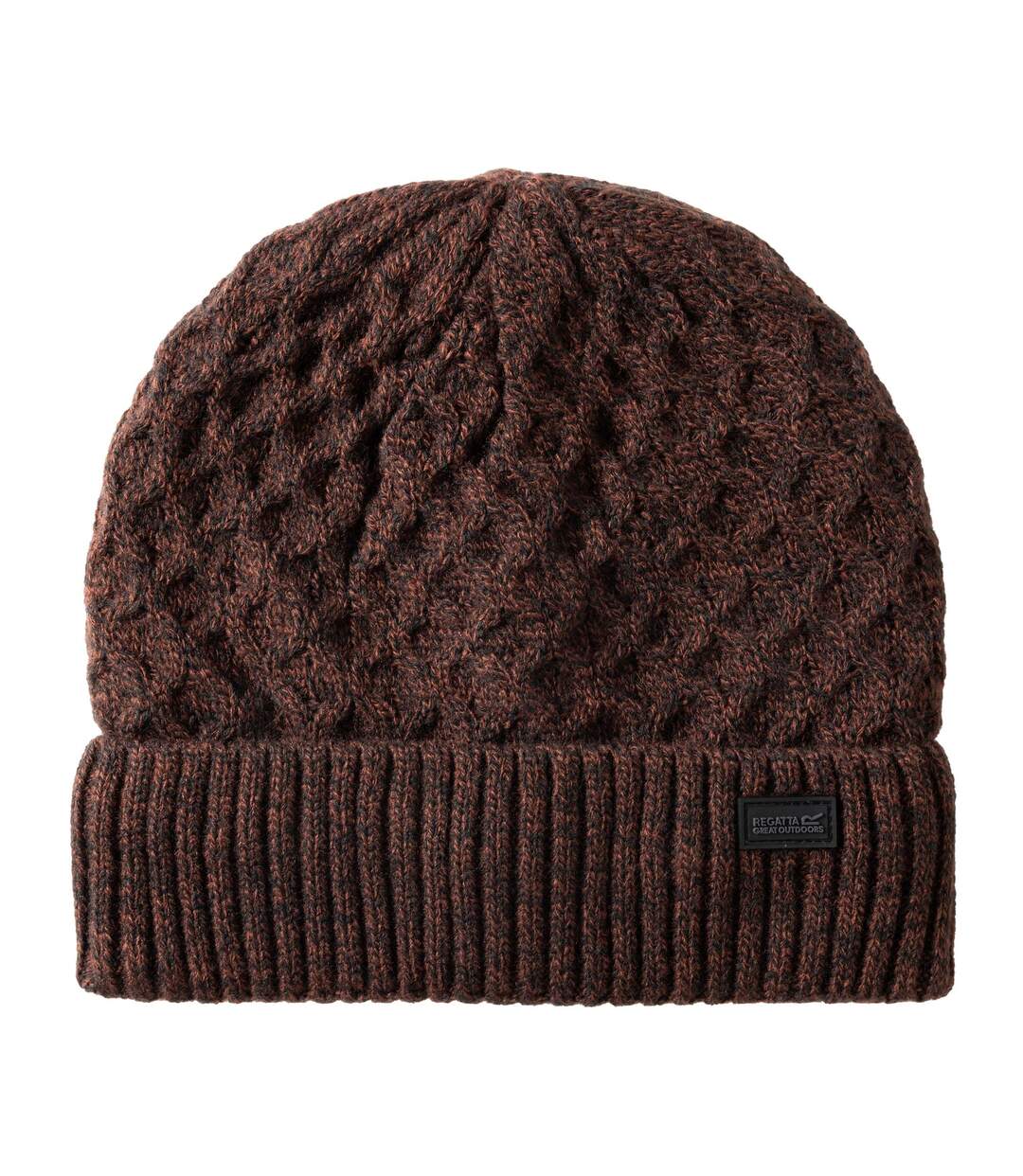 Bonnet À Maille Torsadée Et Revers Harrell Homme Pourpre Regatta-2