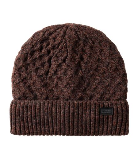 Bonnet À Maille Torsadée Et Revers Harrell Homme Pourpre Regatta