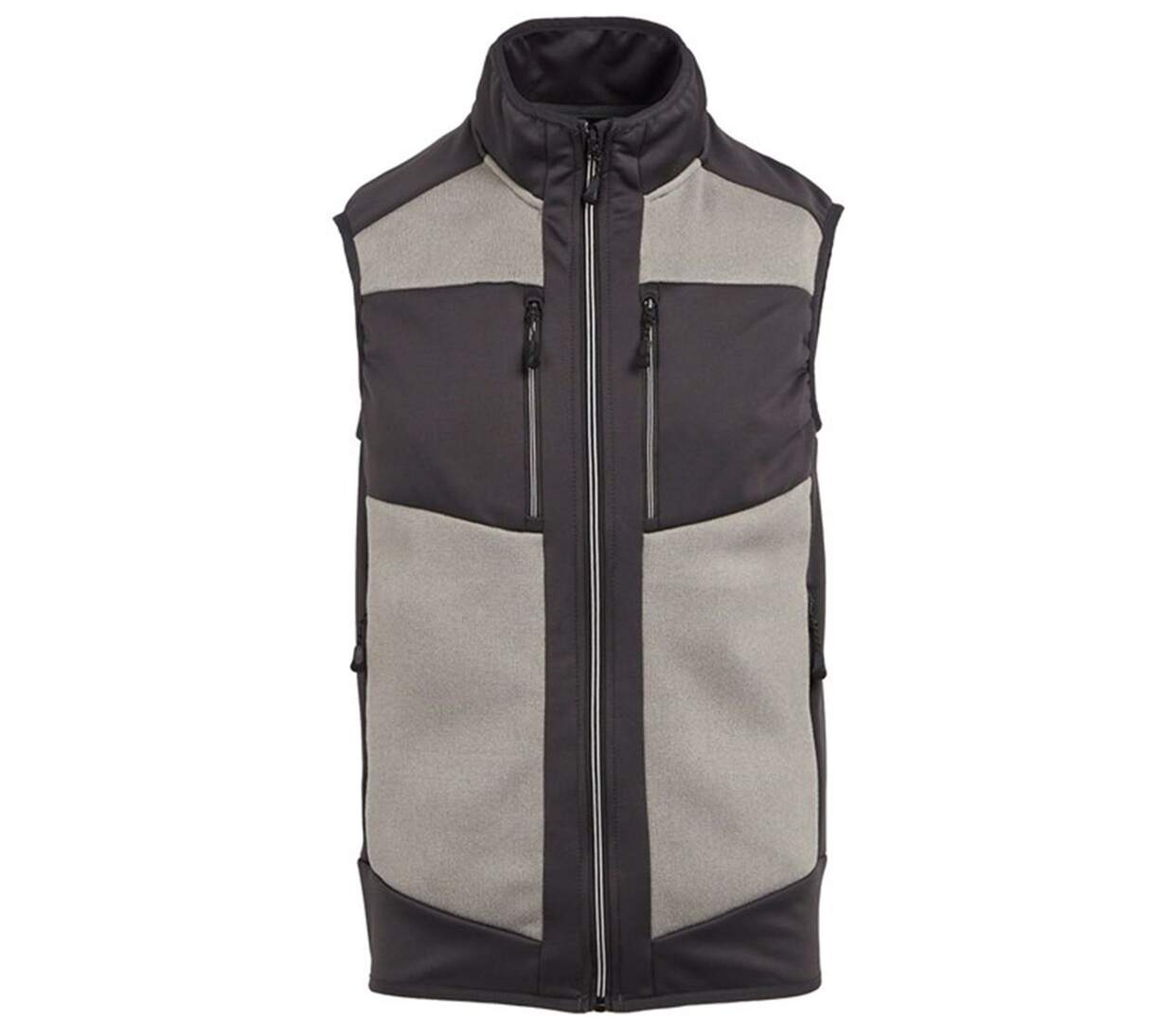 Gilet sans manches hybride extensible - TRA914 - gris mineral et gris foncé-2