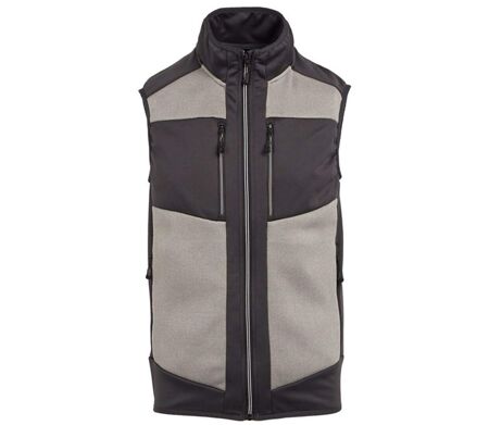 Gilet sans manches hybride extensible - TRA914 - gris mineral et gris foncé