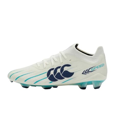 Unisex Adult Speed Falcon 2.0 Elite Firm Ground Rugby Boots White Green Canterbury