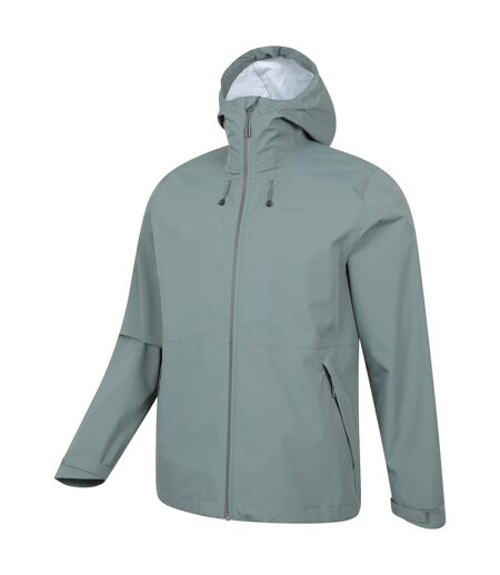 Mens hill packable waterproof jacket green Mountain Warehouse