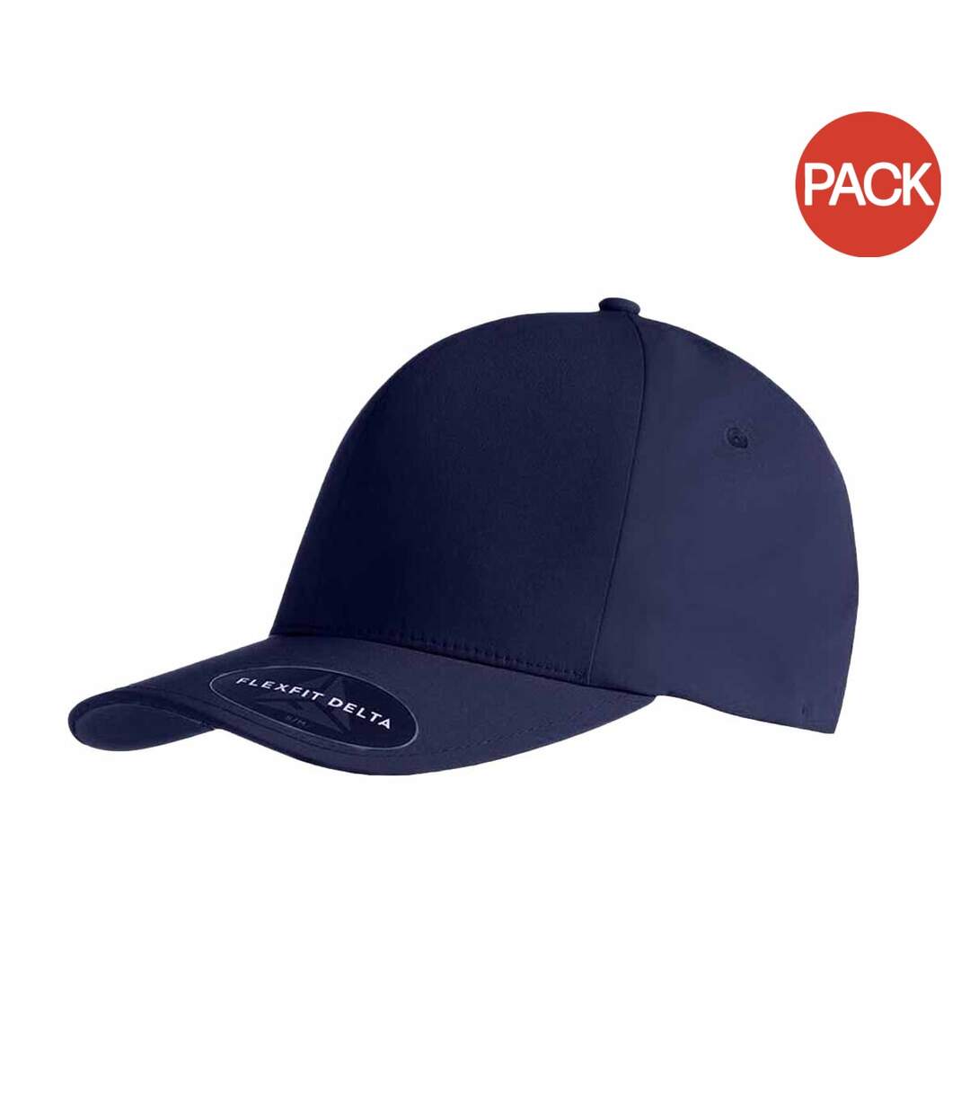 Lot de 2  casquettes imperméables flexfit adulte bleu marine Yupoong-1