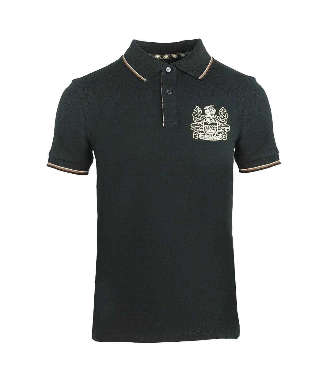 Unisex Adult Aldis Crest Polo Shirt Black Aquascutum-1