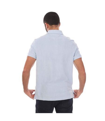 Mens Micro-towelling Regular Polo Shirt Blue Tommy Hilfiger